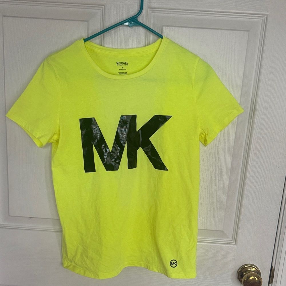 Michael Kors Kids Bright Yellow Tee with Black Logo